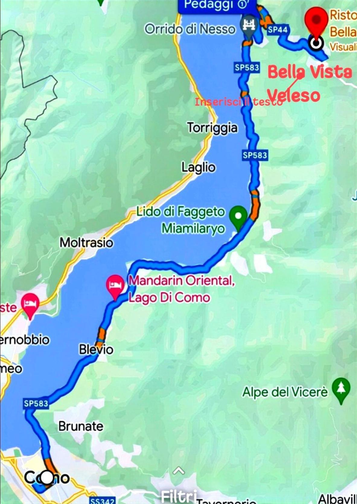 Ristorante Bellavista Con Locanda Veleso Bagian luar foto